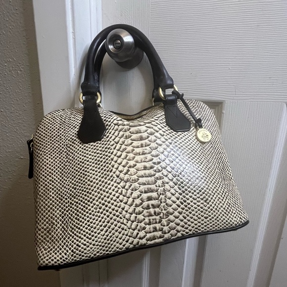 Brahmin Vivian Satchel/Shoulder Bag in Pearl Dogwood - Picture 15 of 16